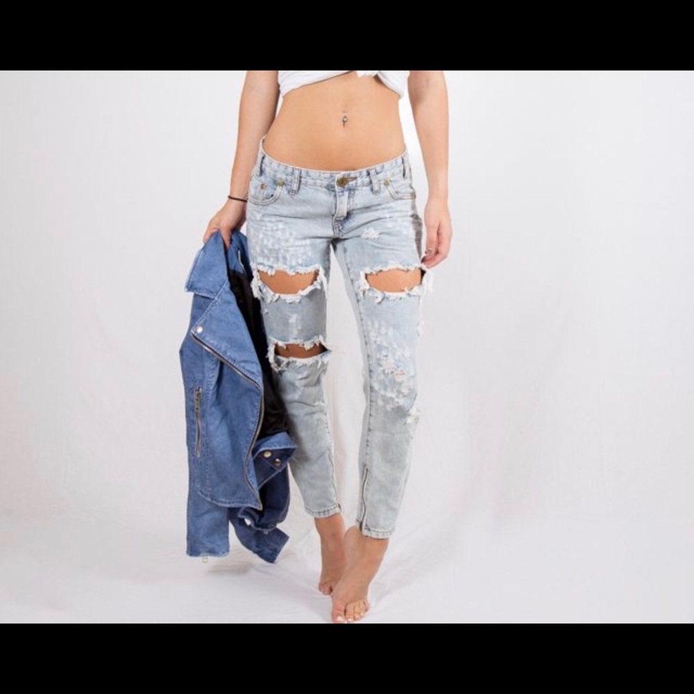 One Teaspoon Freebird Distressed Jeans